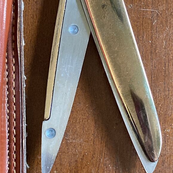 Vintage Richards of Sheffield England Golden Age Radiant Scissors W/ Leather - Picture 7 of 8